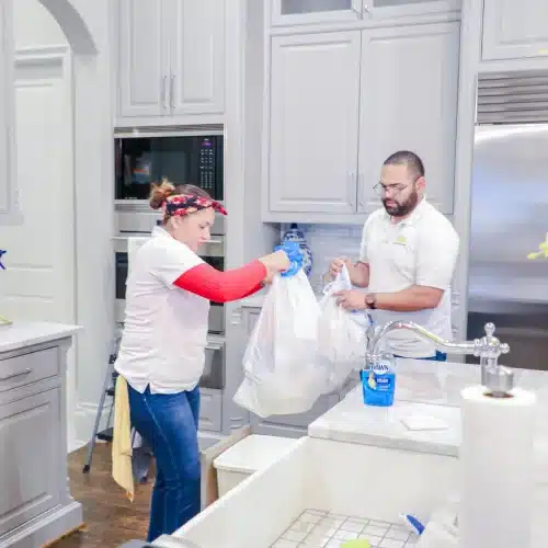 Home deep cleaning and trash removal by Dallas Sunrise Maids in Plano, TX