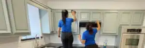 Professional deep cleaning of kitchen cabinets by Dallas Sunrise Maids in Plano, TX